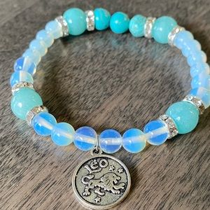 Opal aquamarine jade and turquoise bracelet